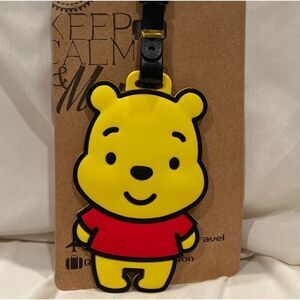 Disney Winnie the Pooh 3D Silicone Luggage Tag Backpack Bag Identifier NWT